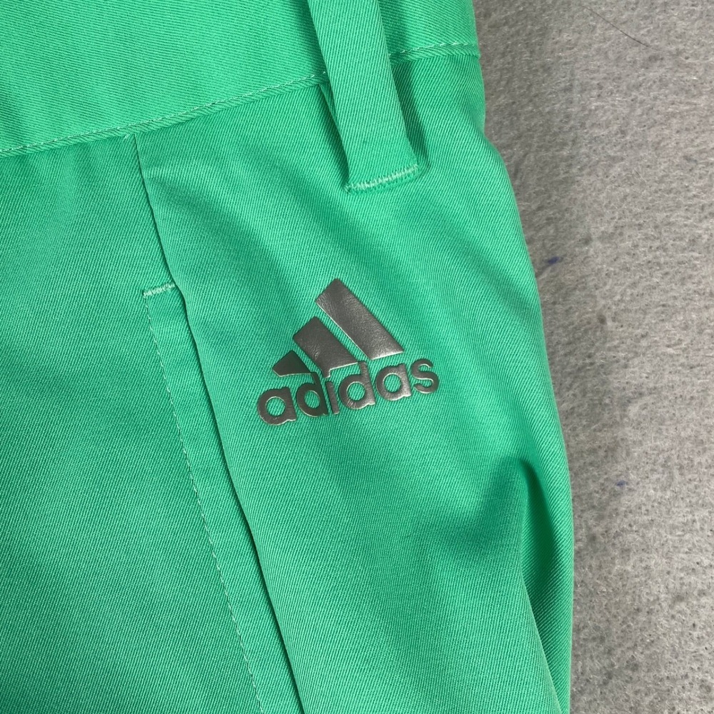 Adidas Golf Shorts Men 38 Green Flat Front Performance Activewear Athletic - Picture 4 of 10